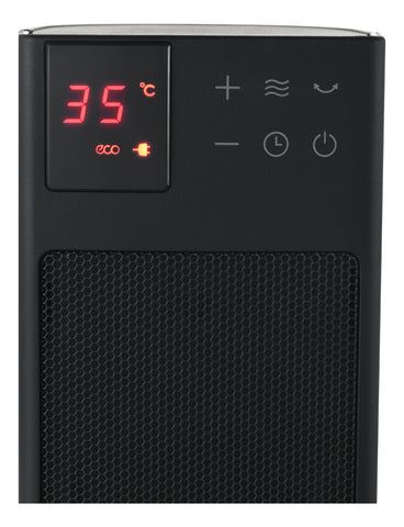 CALEFACTOR TORRE MIDEA MHC150RFBB 23 PULG DIGITAL CERAMICO negro 1
