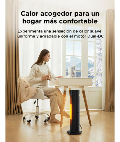 CALEFACTOR TORRE MIDEA MHC150RFBB 23 PULG DIGITAL CERAMICO negro 1