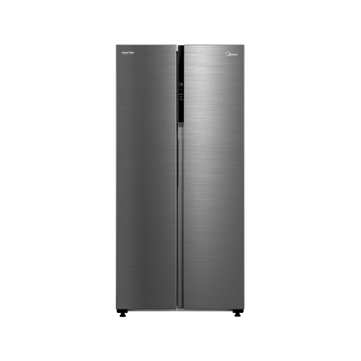 Refrigerador Automático Midea  Side By Side Inverter Quattro Bru Steel 17 Pies Cúbicos con Wifi