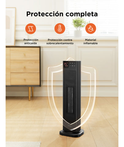 CALEFACTOR TORRE MIDEA MHC150RFBB 23 PULG DIGITAL CERAMICO negro 1