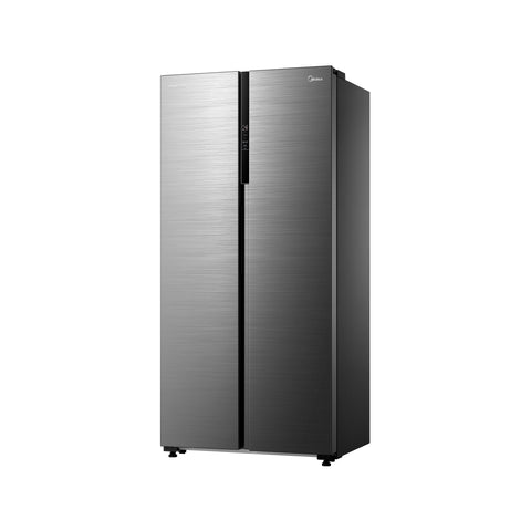 Refrigerador Automático Midea  Side By Side Inverter Quattro Bru Steel 17 Pies Cúbicos con Wifi
