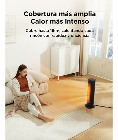 CALEFACTOR TORRE MIDEA MHC150RFBB 23 PULG DIGITAL CERAMICO negro 1