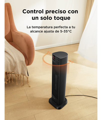CALEFACTOR TORRE MIDEA MHC150RFBB 23 PULG DIGITAL CERAMICO negro 1