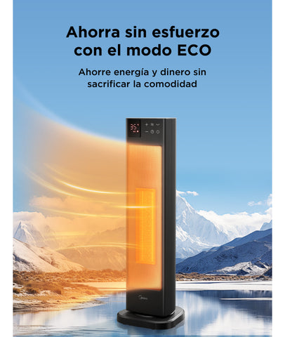 CALEFACTOR TORRE MIDEA MHC150RFBB 23 PULG DIGITAL CERAMICO negro 1
