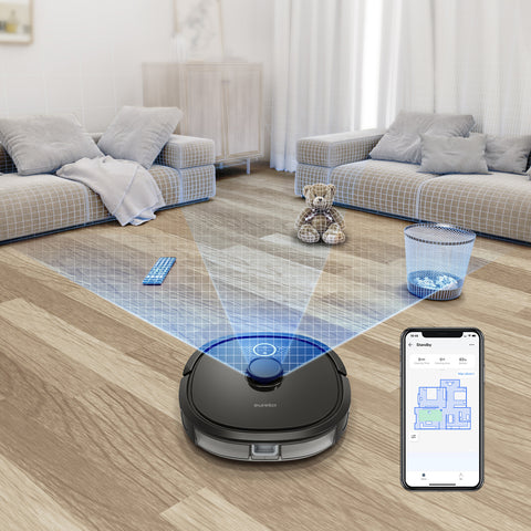 Eureka Aspiradora y Trapeadora Robot Smart Clean Wi-Fi con Navegación Laser