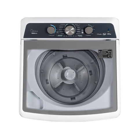 Lavadora Carga Superior Midea 22Kg Vortex Wash Agitador Blanca