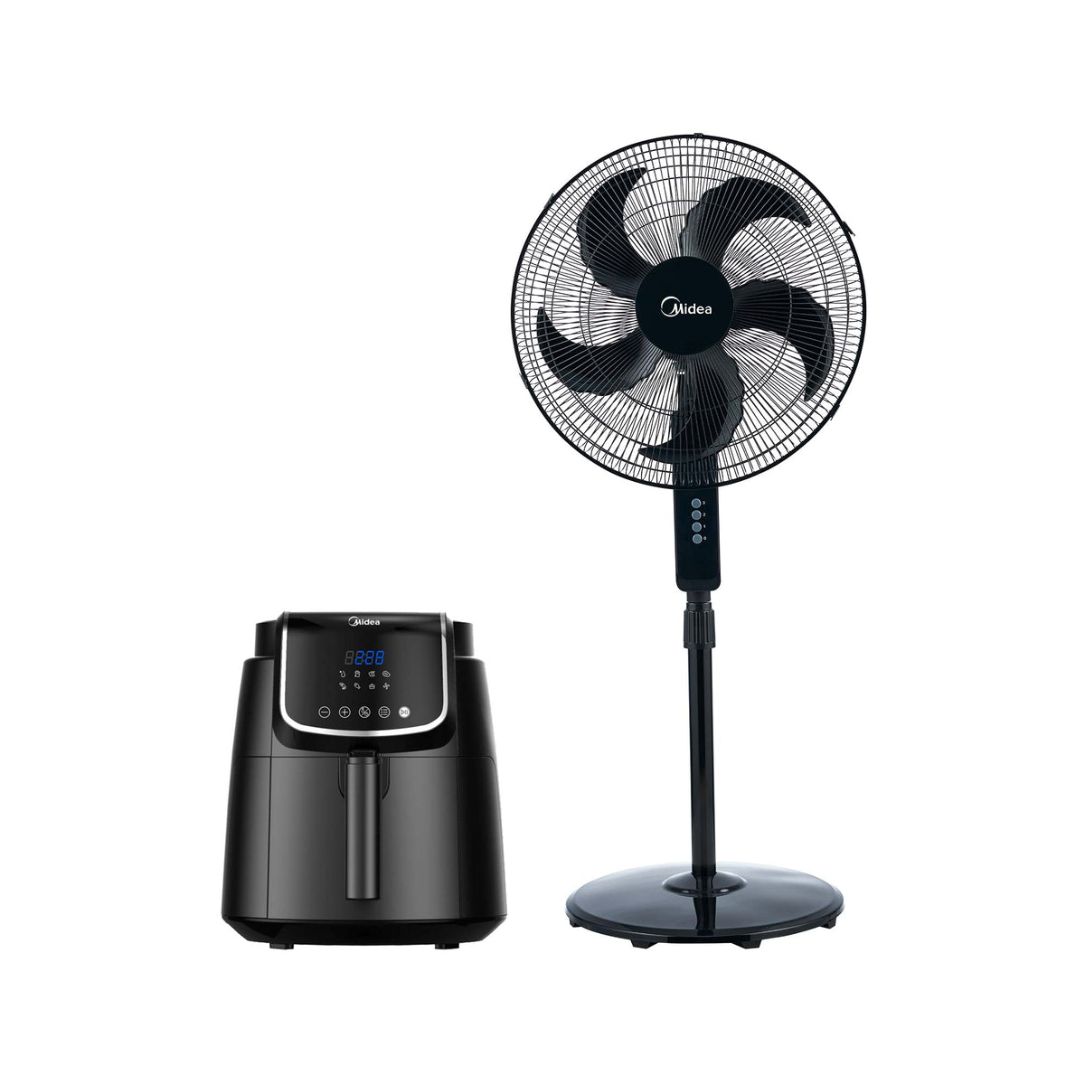 Freidora de Aire Digital Inner Chef 4L + Ventilador de pedestal Power Cool