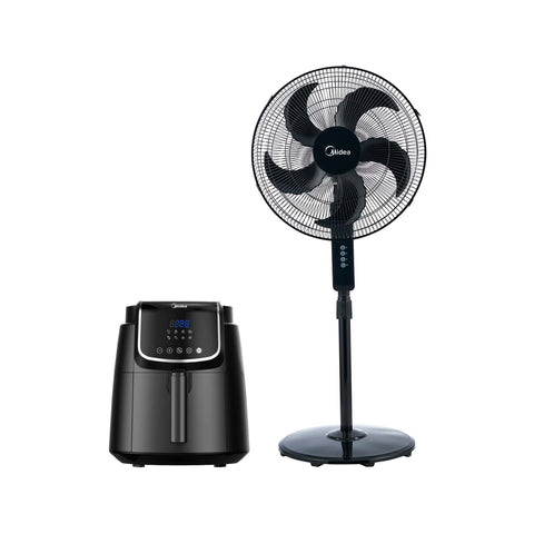 Freidora de Aire Digital Inner Chef 4L + Ventilador de pedestal Power Cool