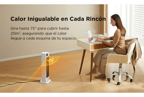 Calefactor Eléctrico Cerámico de torre 2 en 1 Dual flow 23”