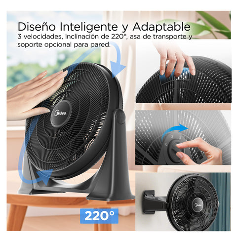 Ventilador de Piso 20” Midea Negro FB50-17H