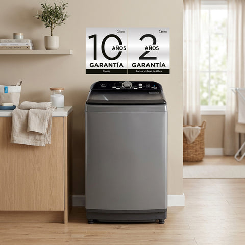Lavadora Midea Automática Carga Superior 18Kg Impeller Gris