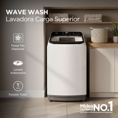 Lavadora Automática Carga Superior 16 Kg Midea Blanca
