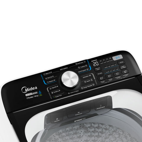 Lavadora MIDEA Auto Carga Superior 18 Kg Blanca MA512W18/W