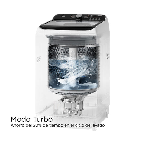 Lavadora Midea 18 Kg Automática con Agitador Blanca