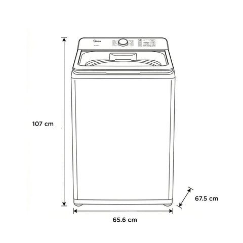 Lavadora Automática Carga Superior 22Kg Wave Wash Blanca