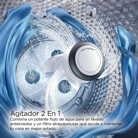 Lavadora Automática Midea Con Agitador Carga Superior 22Kg Blanca