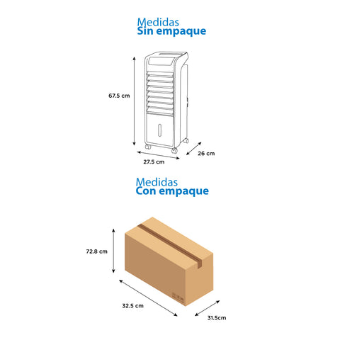 Enfriador de Aire Midea Ice Cool 5.4 Litros Negro