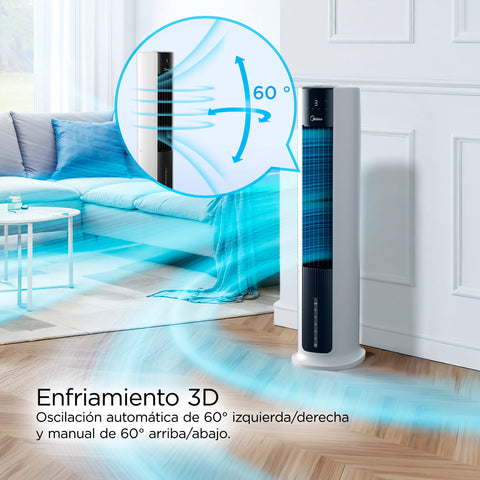Ventilador de Torre 42" Midea 2 en 1 MAC46TFBW