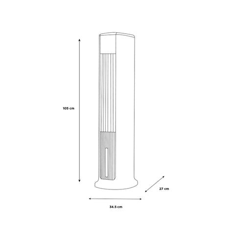 Ventilador de Torre 42" Midea 2 en 1 MAC46TFBW