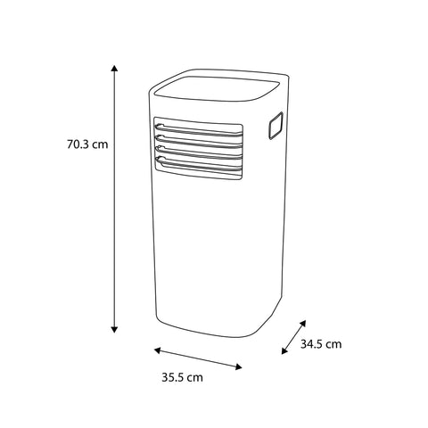 Aire Acondicionado Portátil 1.1 Ton, Frío Calor, 110 v