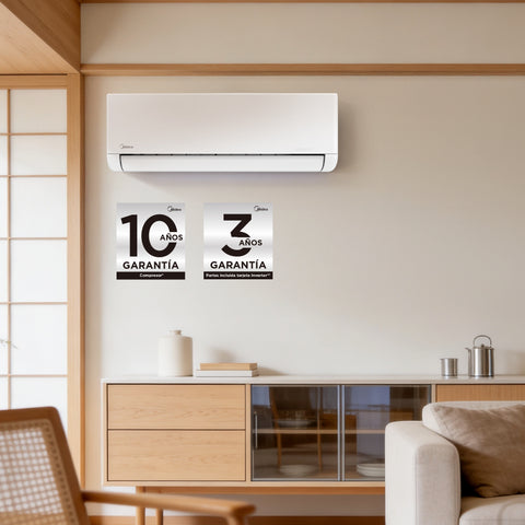 Minisplit Midea 12,000 BTU´s 115V Solo Frío Inverter