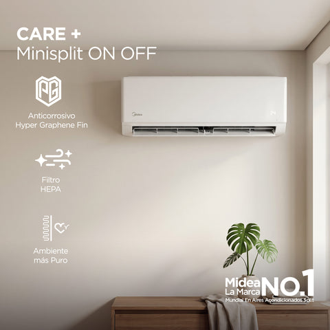 Minisplit Midea SEER 11.5, 1 Ton, Frío/Calor, 110v
