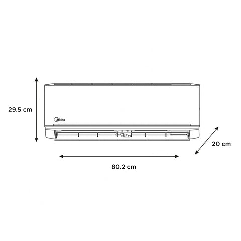 Minisplit Midea SEER 11.5, 1 Ton, Frío/Calor, 110v