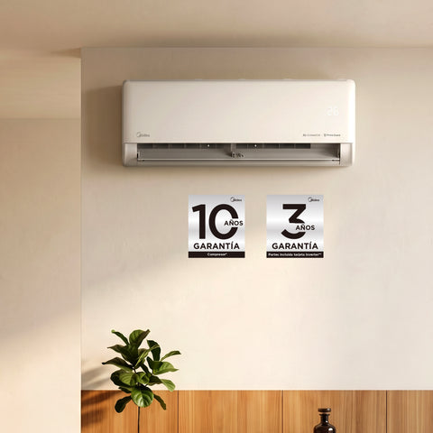 Minisplit Midea 12,000 BTU´s Frío Calor 115V Inverter