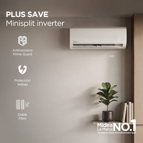 Minisplit Forest Plus Save Inverter Midea, 1 Ton, Frío/calor