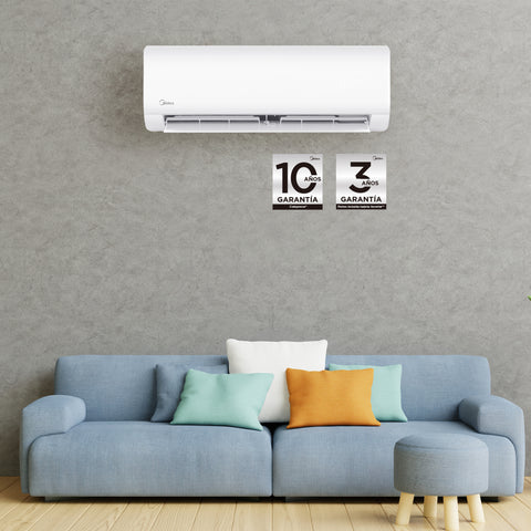 Minisplit Midea Inverter 1.5 Ton, 18,000 BTU, Frío, 220V