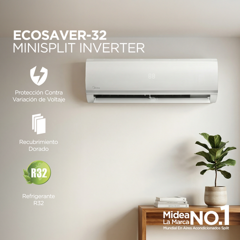 Minisplit Midea Inverter SEER 18 1.5 Ton Sólo Frío 220V