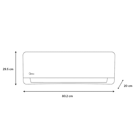 Minisplit Midea Inverter SEER 20, 1.5 Ton, Frío Calor, 220V
