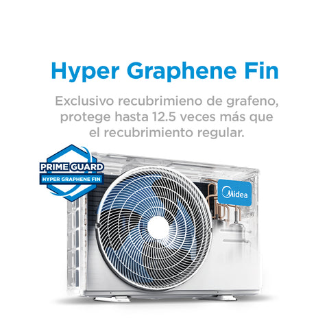 Minisplit Midea Inverter SEER 20, 2 Ton, Frío Calor, 220V