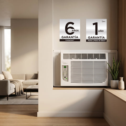 Aire Acondicionado Ventana Midea ECO, 5,000 BTU/h, Frío 110v, Blanco Midea MAW05C1OUM