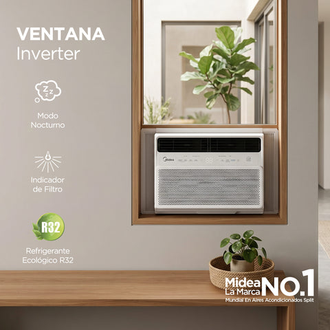 Aire Acondicionado Midea Ventana 8000 BTU Frio-Calor 115V