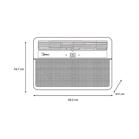 Aire Acondicionado Midea Ventana 8000 BTU Frio-Calor 115V