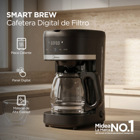 Cafetera Digital Midea 12 Tazas Smart Brew