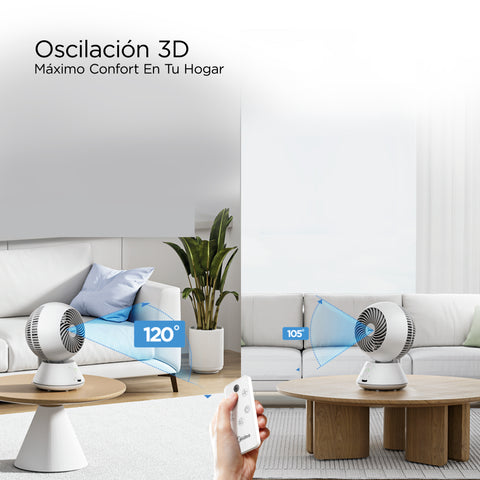 VENTILADOR ESCRITORIO MIDEA 6 PUL TURBO FORCE 5 VEL blanco