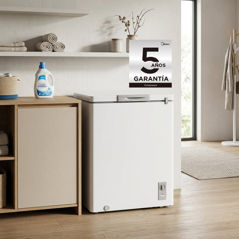 Congelador Refrigerador Midea 5 Pies MDRC205FZM01 Blanco