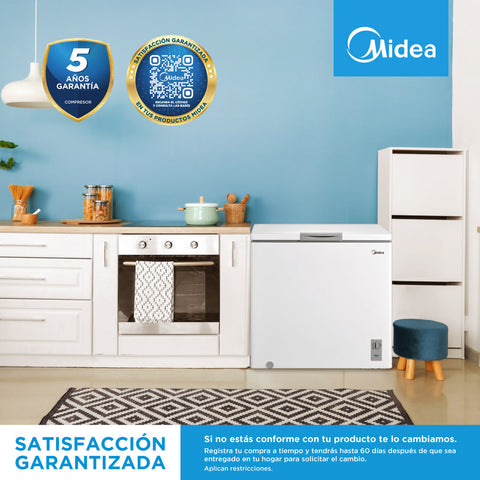 Congelador Midea Triple Cooling System Blanco 7 Pies Cúbicos
