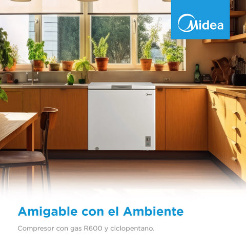 Congelador Midea Triple Cooling System Blanco 7 Pies Cúbicos