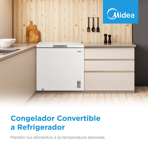 Congelador Midea Triple Cooling System Blanco 7 Pies Cúbicos