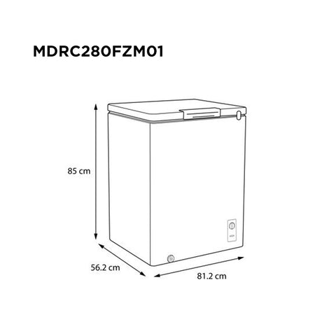 Congelador Midea Triple Cooling System Blanco 7 Pies Cúbicos