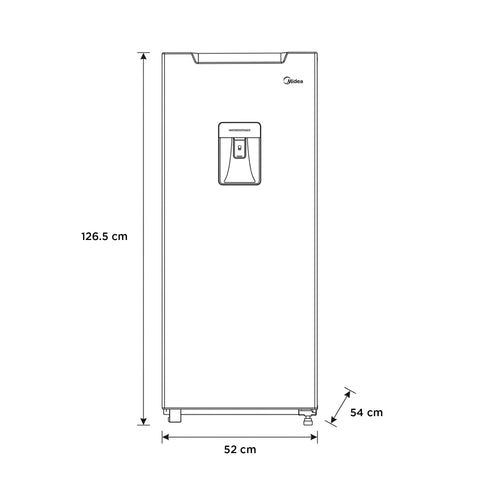 Refrigerador Midea 7 Pies Cúbicos 190 L Light Silver Low Frost