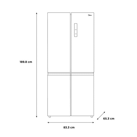 Refrigerador Multi Door Midea Inverter Quattro 19 P