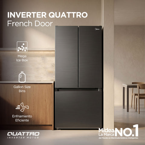 Refrigerador Midea French Door 19 Pies Negro