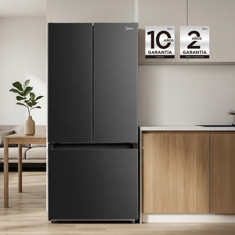 Refrigerador Midea French Door 19 Pies Negro