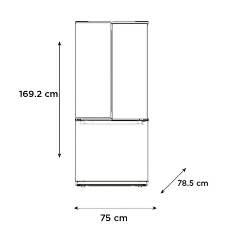 Refrigerador Midea French Door 19 Pies Negro