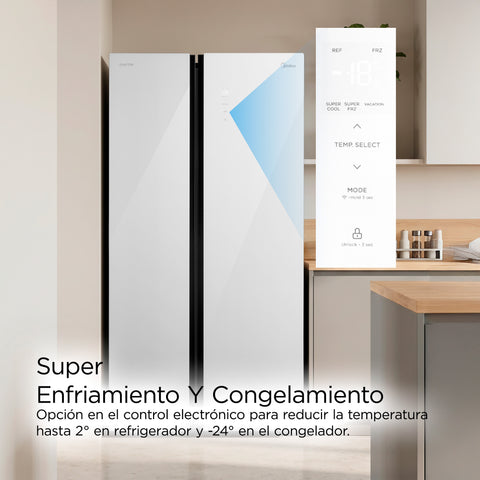 Refrigerador Side By Side Inverter Quattro Glass Door 20 P