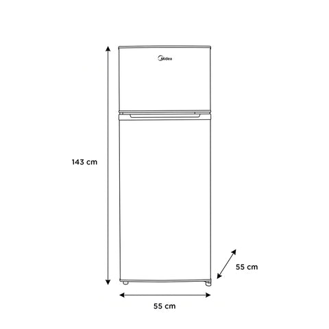Refrigerador Top Mount Midea Low Frost 8 Pies Cúbicos